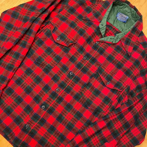 Vintage Pendleton USA Made 100% Wool Multicolor Size 16 Pattern VTG Shirt - Picture 3 of 9